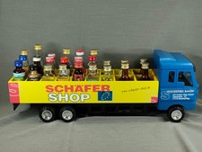 24 Miniatur Schnaps-Flaschen Mini Likör im LKW Pritsche Dauer-Weihnachtskalender