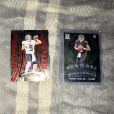 Panini Michael Penix Jr. Falcons Rookie 2024 2 Card Lot Select & Donruss Optic