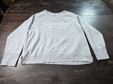 Calvin Klein Performance Gray/White Cropped Sweatshirt Size XL