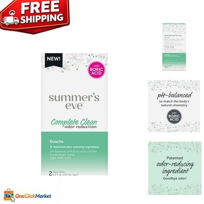 2-Pack Complete Clean Douche - Fresh Scent, Gentle Boric Acid Formula 4.5 oz