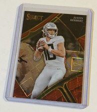 Justin Herbert - 2023 Panini Select Draft Picks Red Lazer Prizm #134 - Oregon QB