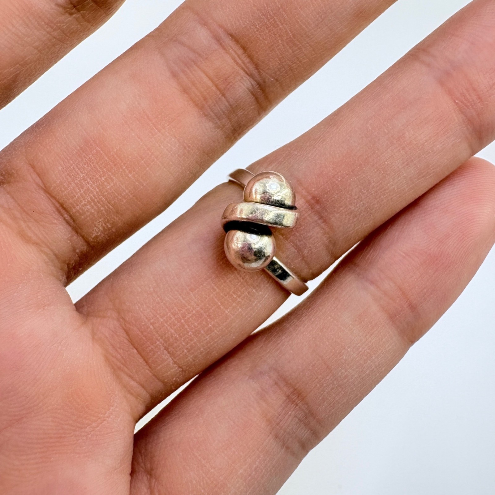 VTG Solid Sterling Silver 925 Wrapped Bead Design… - image 5