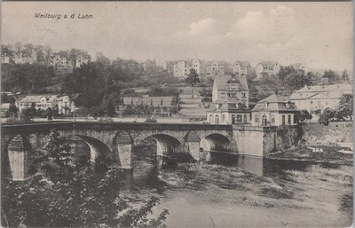 Weilburg An Der Lahn Hessen HE Germany Stone Arch Bridge Postcard