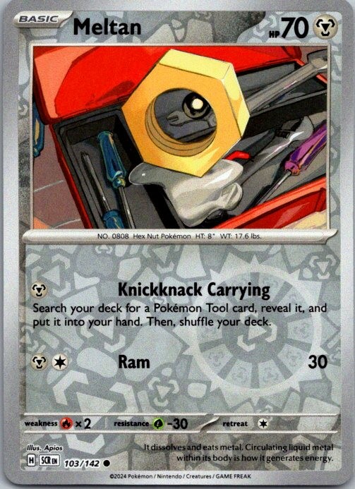 Meltan Common SV07: Stellar Crown 103/142 NM Reverse Holo