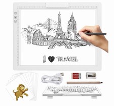 KOBAIBAN Wireless A4 LED Light Pad with Innovative Stand, Top Clip, Stepless