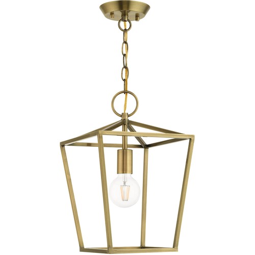Livex Lighting 49432-01 Devone Semi-Flush Mount Antique Brass - Picture 9 of 11