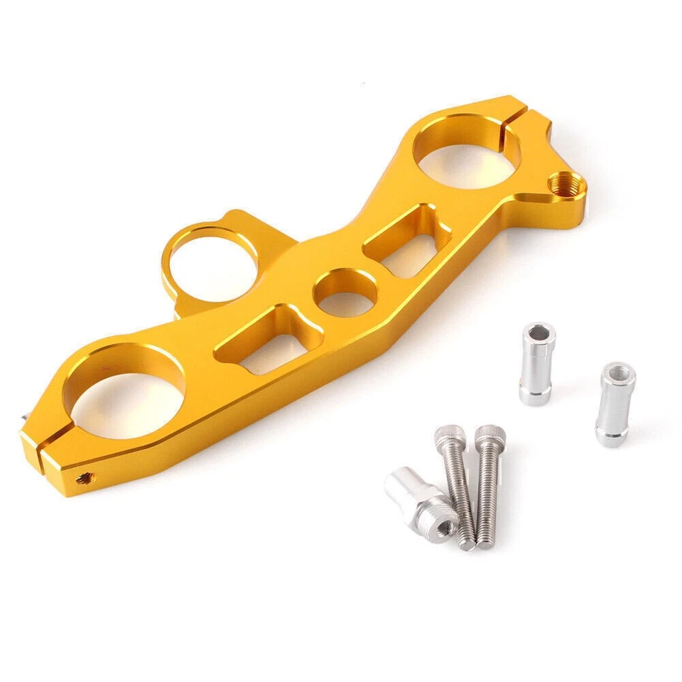 Gabel Brücke Klemme Aluminium Für Kawasaki Ninja ZX6R 2009-2012 Gold - Image 2 of 4