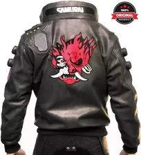 Ultimate Samurai 2077 Embroidered Gaming Cosplay Bomber Leather Motorbike Jacket