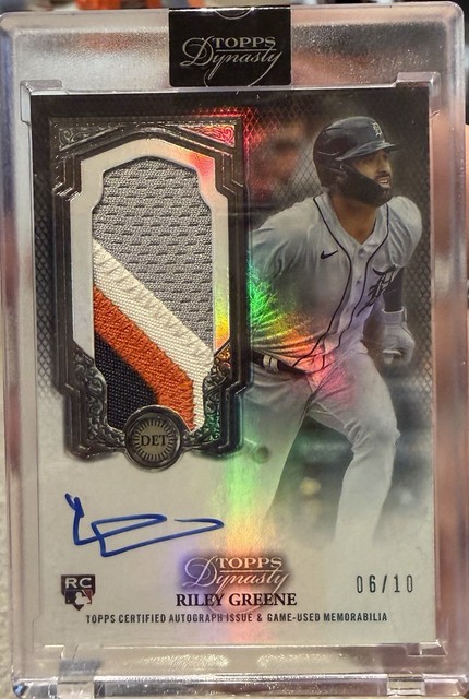 RILEY GREENE 2023 Topps Dynasty Rookie 4CLR Patch Auto /10 Detroit Tigers SEALED