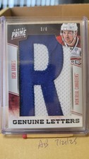 Josh Gorges 13/14 Panini Prime Hockey Canadiens Genuine Letters Nameplate 3 /6