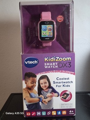 VTech KidiZoom Smart Watch DX3 - Pink Glitter Dual Cameras, Ages 4+ Years, 4-7
