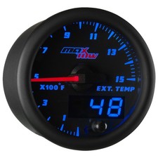 Maxtow 1500f Egt Pyrometer Temp Gauge Kit W Sensor Black Dial Blue Led 52mm