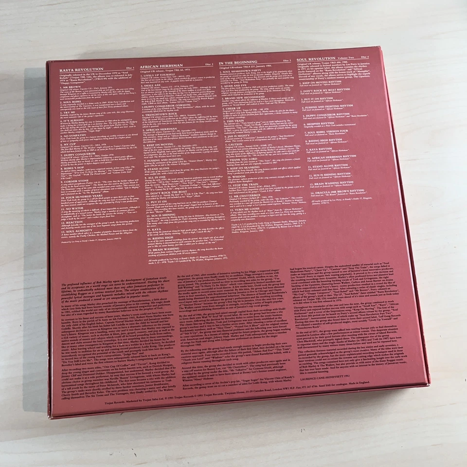 Bob Marley And The Wailers CD box Set‎ The Early Years 1969-1973 CDTAL 600 New - Bild 2 von 4