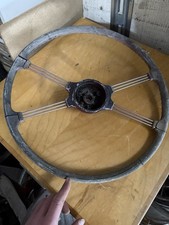 Vintage Mg Mga Banjo Steering Wheel 4-spoke Original 1955-1962 Oem Patina Vintage Mg Mga Banjo Steering Wheel 4-spoke Original 1955-1962 Oem Patina