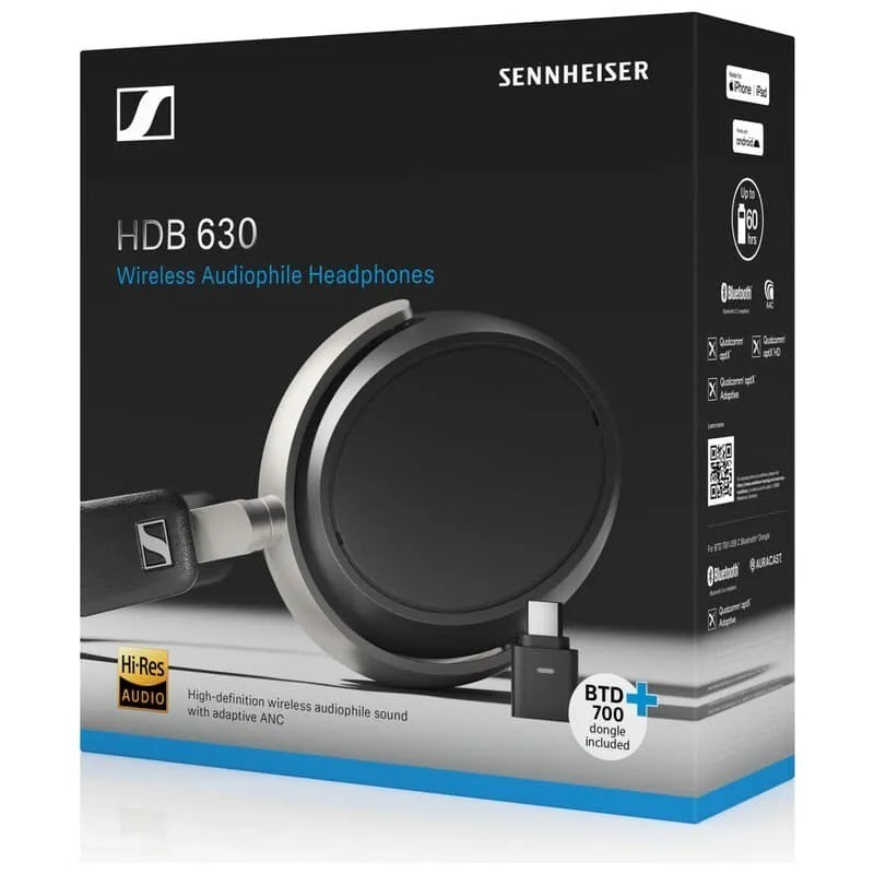Sennheiser HDB 630 Wireless Hi-Res ANC Headphones with USB-C
