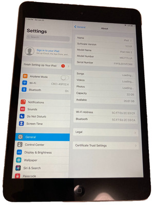 Apple iPad Mini 2nd Gen 32GB Wi-Fi 7.9'' Space Gray A1489