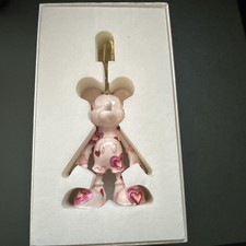 Baublebar Disney X RARE Pink Mickey Mouse Red Hearts Keychain Bag Charm