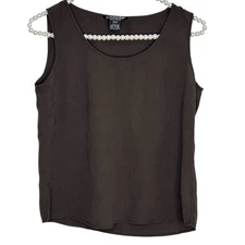 Citron Santa Monica Silk Crinkle Tank Top Womens XS Art To Wear Indie Designer