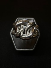 14K White Gold chain ring