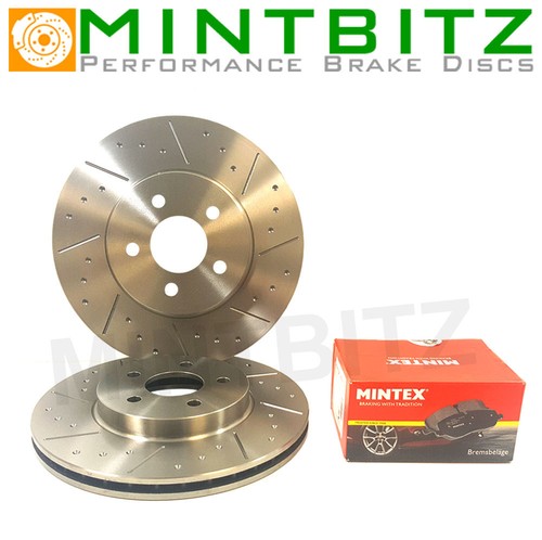 Mazda 6 2.2d 09-13 Front Brake Discs And Pads Dimpled And Grooved