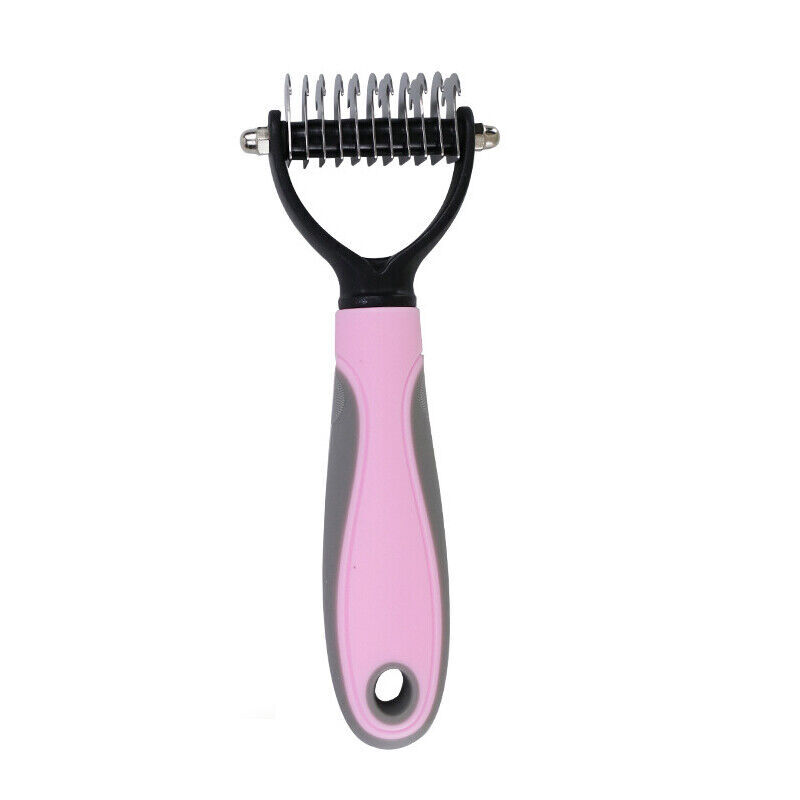 Professional Pet Grooming Tool 2 Sided Undercoat Dog Cat Shedding Comb Brush Pet