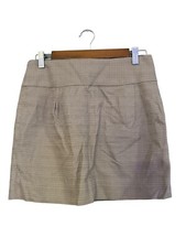 J Crew Women  s Lined Mini Skirt Tan Zipper Back Size 2