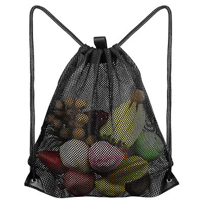 Mesh Bag Portable Drawstring Storage Heavy-Duty Sport