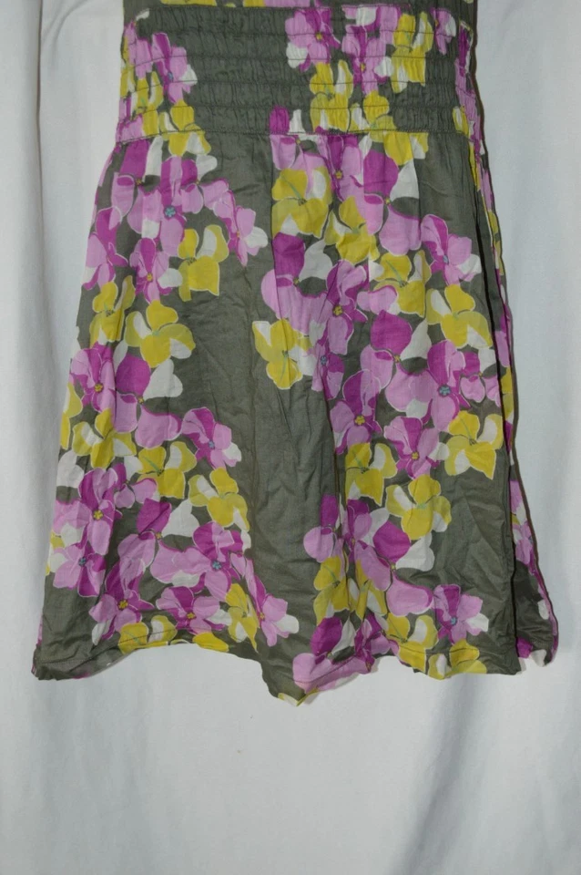 Crazy 8 девочек размер 14 зеленый фиолетовый цветок печати платье Майка длина до колена - Изображение 4 из 4