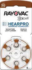 Rayovac Long-Lasting Size 312 Hearing Aid Batteries 60 Pack by HEARPRO - USA