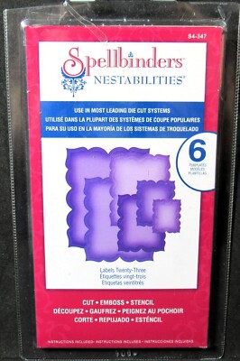 Spellbinders Nestabilities Dies - Labels 6 Shape Set For Paper Crafting & Scrapbooking