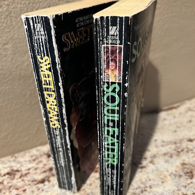 Lot Of 2 Vintage 80s Zebra HORROR Paperback Books- SOUL EATER