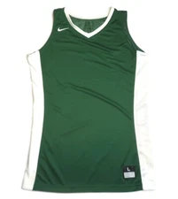 Nike Tank Womens Large Dri Fit Shirt Basketball Jersey Top Green White 683333