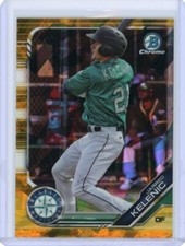 2019 Bowman Draft Sapphire Gold Sapphire #BDC-2 Jarred Kelenic #08/15