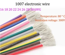 UL1007 Electrical PVC Cable Equipment Wire AWM Copper Tinned Hook-Up 16AWG-30AWG