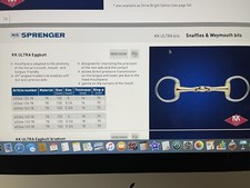 Herm Sprenger KK ULTRA Sensogan Eggbutt Snaffle Bit Size 5.75 Aurigan 18mm