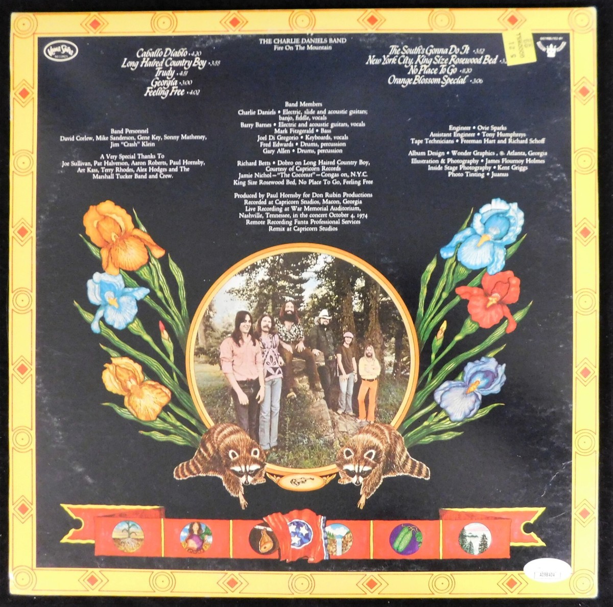 Charlie Daniels Signed Fire On The Mountain LP Album Cover