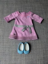 Truly Me Lilac Meet Outfit Dress Turquoise Shoes American Girl Doll Clothes