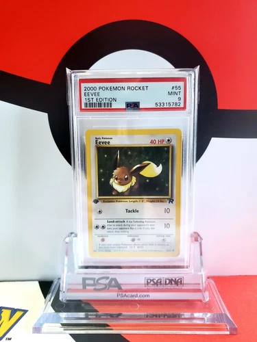 2000 pokemon rocket 1st edition eevee #55 psa 9