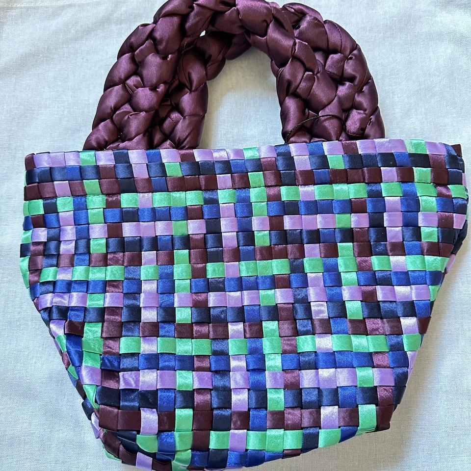 Nuevo Bolso Cartera Zara Pequeño Tejido Azul Edición Limitada 5601/001/400 Foto 4 de 4