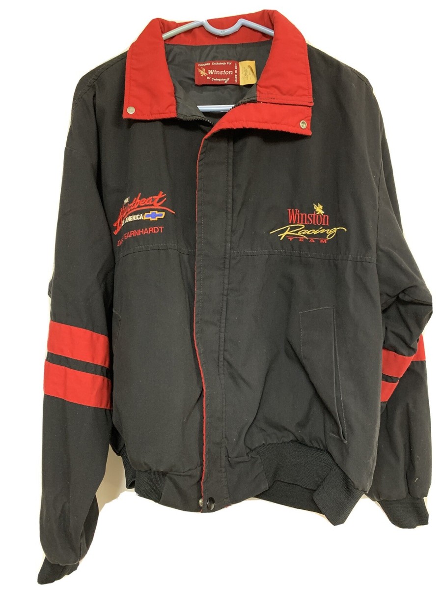 Vtg 80s Swingster Winston Racing Team Jacket LARGE Black Red Vtg 80s Swingster Winston Racing Team Jacket LARGE Black Red