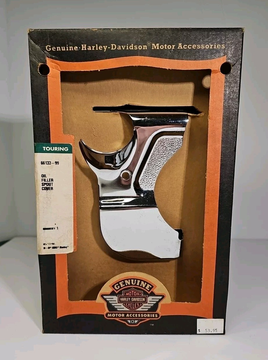 Harley-Davidson Oil Filler Spout Cover Chrome Part #66133-99 for 