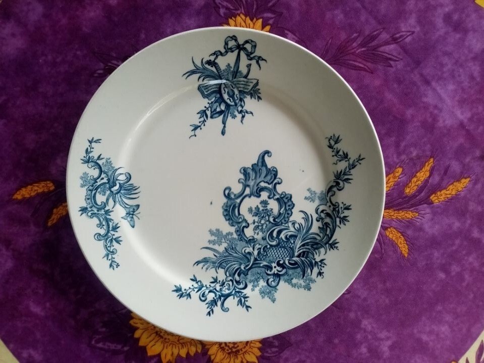 Assiette Plate Terre de Fer Boch Frères Kéramis BFK Modèle Régent