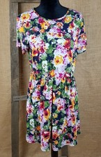 asos women 10 floral dress short sleeve roses