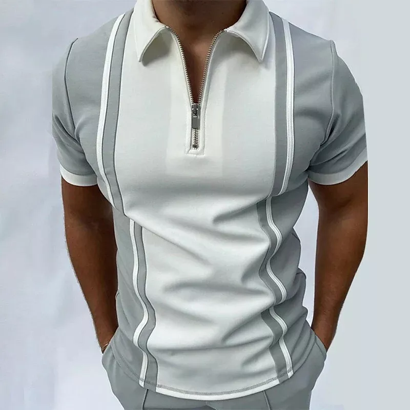 gray color polo shirt