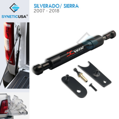 Tailgate Assist Shock Strut For 2007-2018 Silverado/Sierra – Also Fits 2004-2014 Ford F150, Black Stainless Steel