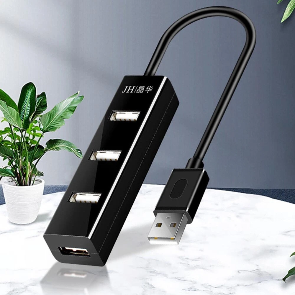 4-Port USB 2.0 Hub Extension Cable for PC with Multiple Connectors