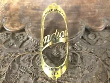 Indian Hendee open center Bike Badge Headtube Emblem Acid Etched Brass