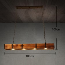 Lámpara de techo vintage rústica viga de madera granja lámpara colgante EE. UU.
