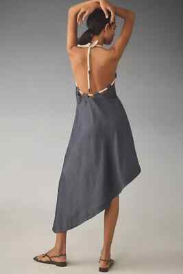 grey bridesmaid dress Dusty Gray Halter Long Rustic Dresses Size:UK 8 | US 4 | S shoulder ruffle neckline and GGBS0503 Pronovias Designer Wedding Dress