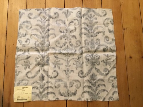 RALPH LAUREN 26" X 24" FABRIC REMNANT " Finsbury Damask Gesso“ USA #59 - Picture 3 of 4